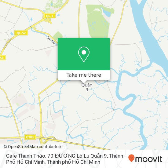 Bản đồ Cafe Thanh Thảo, 70 ĐƯỜNG Lò Lu Quận 9, Thành Phố Hồ Chí Minh