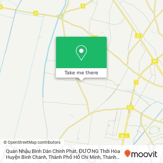 Bản đồ Quán Nhậu Bình Dân Chinh Phát, ĐƯỜNG Thới Hòa Huyện Bình Chánh, Thành Phố Hồ Chí Minh