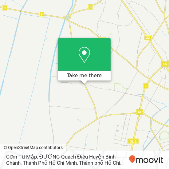 Bản đồ Cơm Tư Mập, ĐƯỜNG Quách Điêu Huyện Bình Chánh, Thành Phố Hồ Chí Minh