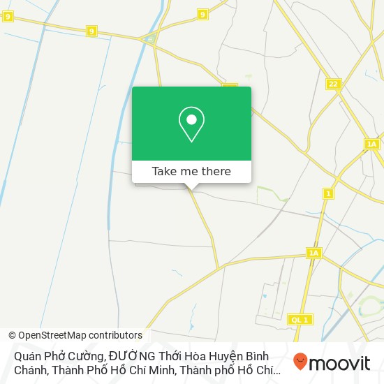 Bản đồ Quán Phở Cường, ĐƯỜNG Thới Hòa Huyện Bình Chánh, Thành Phố Hồ Chí Minh