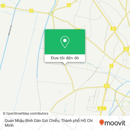 Bản đồ Quán Nhậu Bình Dân Gió Chiều, ĐƯỜNG Thới Hòa Huyện Bình Chánh, Thành Phố Hồ Chí Minh