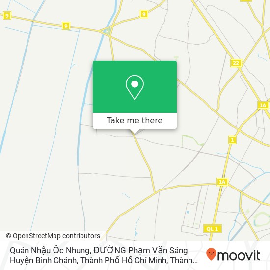 Bản đồ Quán Nhậu Ốc Nhung, ĐƯỜNG Phạm Văn Sáng Huyện Bình Chánh, Thành Phố Hồ Chí Minh