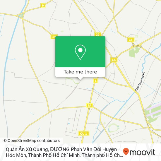 Bản đồ Quán Ăn Xứ Quảng, ĐƯỜNG Phan Văn Đối Huyện Hóc Môn, Thành Phố Hồ Chí Minh