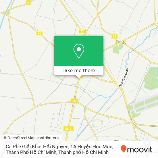 Bản đồ Cà Phê Giải Khát Hải Nguyên, 1A Huyện Hóc Môn, Thành Phố Hồ Chí Minh