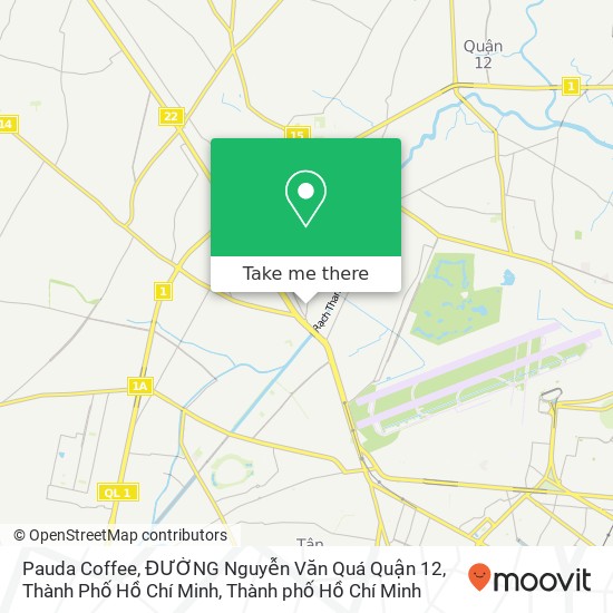 Bản đồ Pauda Coffee, ĐƯỜNG Nguyễn Văn Quá Quận 12, Thành Phố Hồ Chí Minh