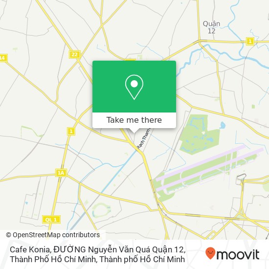 Bản đồ Cafe Konia, ĐƯỜNG Nguyễn Văn Quá Quận 12, Thành Phố Hồ Chí Minh