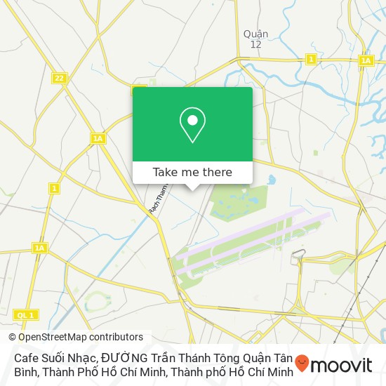 Bản đồ Cafe Suối Nhạc, ĐƯỜNG Trần Thánh Tông Quận Tân Bình, Thành Phố Hồ Chí Minh