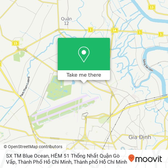 Bản đồ SX TM Blue Ocean, HẺM 51 Thống Nhất Quận Gò Vấp, Thành Phố Hồ Chí Minh
