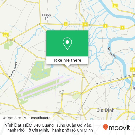 Bản đồ Vĩnh Đạt, HẺM 340 Quang Trung Quận Gò Vấp, Thành Phố Hồ Chí Minh