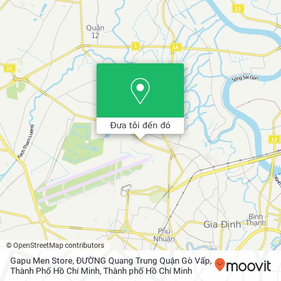 Bản đồ Gapu Men Store, ĐƯỜNG Quang Trung Quận Gò Vấp, Thành Phố Hồ Chí Minh