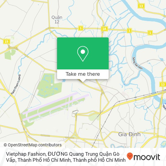 Bản đồ Vietphap Fashion, ĐƯỜNG Quang Trung Quận Gò Vấp, Thành Phố Hồ Chí Minh