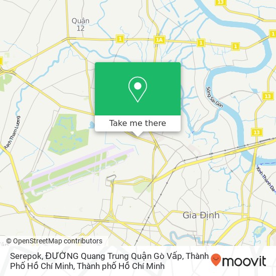 Bản đồ Serepok, ĐƯỜNG Quang Trung Quận Gò Vấp, Thành Phố Hồ Chí Minh