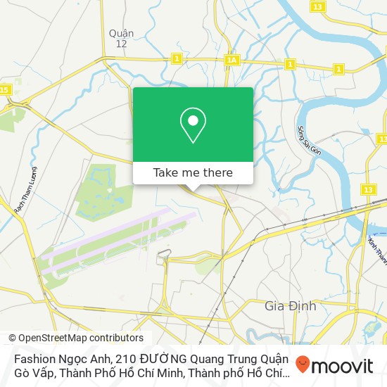 Bản đồ Fashion Ngọc Anh, 210 ĐƯỜNG Quang Trung Quận Gò Vấp, Thành Phố Hồ Chí Minh