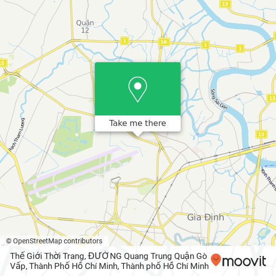 Bản đồ Thế Giới Thời Trang, ĐƯỜNG Quang Trung Quận Gò Vấp, Thành Phố Hồ Chí Minh
