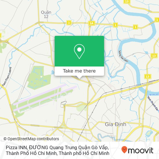 Bản đồ Pizza INN, ĐƯỜNG Quang Trung Quận Gò Vấp, Thành Phố Hồ Chí Minh
