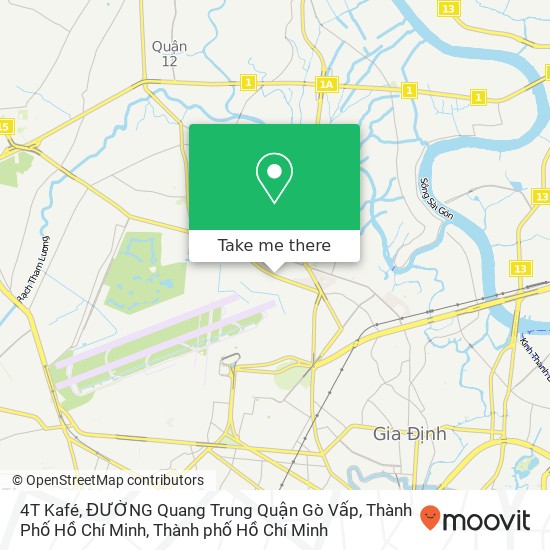 Bản đồ 4T Kafé, ĐƯỜNG Quang Trung Quận Gò Vấp, Thành Phố Hồ Chí Minh