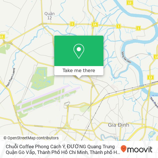 Bản đồ Chuỗi Coffee Phong Cách Ý, ĐƯỜNG Quang Trung Quận Gò Vấp, Thành Phố Hồ Chí Minh