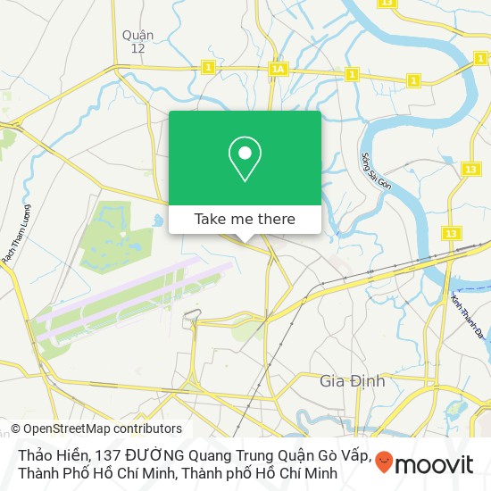 Bản đồ Thảo Hiền, 137 ĐƯỜNG Quang Trung Quận Gò Vấp, Thành Phố Hồ Chí Minh