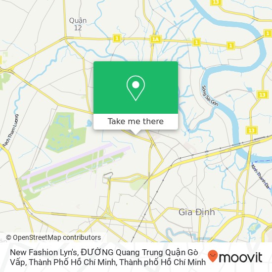 Bản đồ New Fashion Lyn's, ĐƯỜNG Quang Trung Quận Gò Vấp, Thành Phố Hồ Chí Minh
