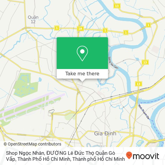 Bản đồ Shop Ngọc Nhân, ĐƯỜNG Lê Đức Thọ Quận Gò Vấp, Thành Phố Hồ Chí Minh