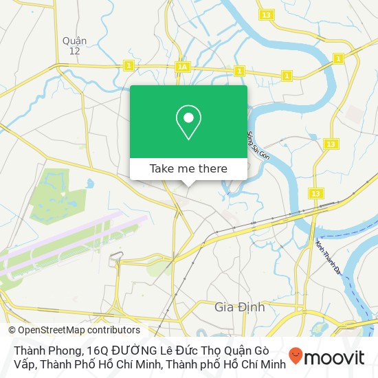 Bản đồ Thành Phong, 16Q ĐƯỜNG Lê Đức Thọ Quận Gò Vấp, Thành Phố Hồ Chí Minh