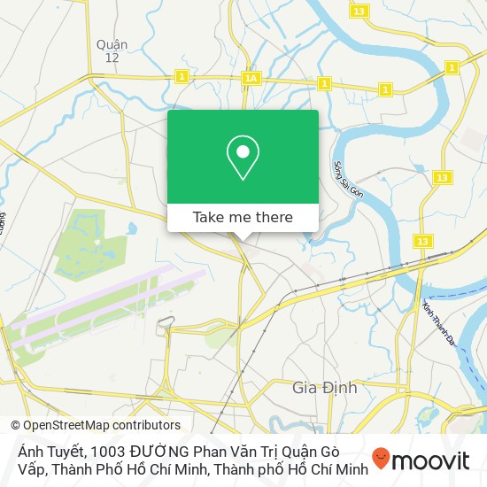 Bản đồ Ánh Tuyết, 1003 ĐƯỜNG Phan Văn Trị Quận Gò Vấp, Thành Phố Hồ Chí Minh