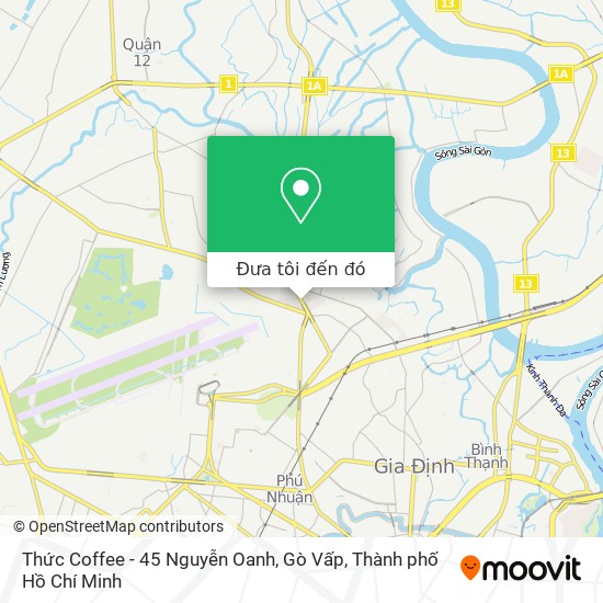 Bản đồ Thức Coffee - 45 Nguyễn Oanh, Gò Vấp