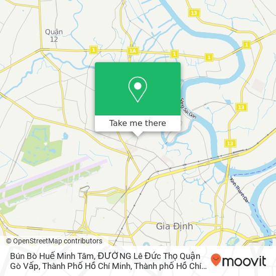 Bản đồ Bún Bò Huế Minh Tâm, ĐƯỜNG Lê Đức Thọ Quận Gò Vấp, Thành Phố Hồ Chí Minh