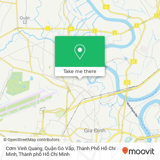 Bản đồ Cơm Vinh Quang, Quận Gò Vấp, Thành Phố Hồ Chí Minh