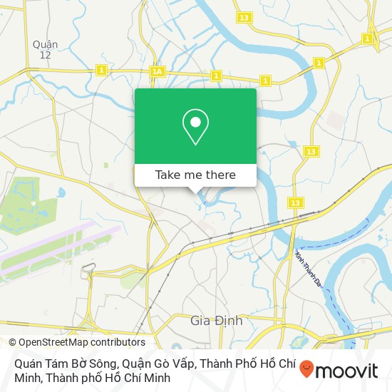 Bản đồ Quán Tám Bờ Sông, Quận Gò Vấp, Thành Phố Hồ Chí Minh