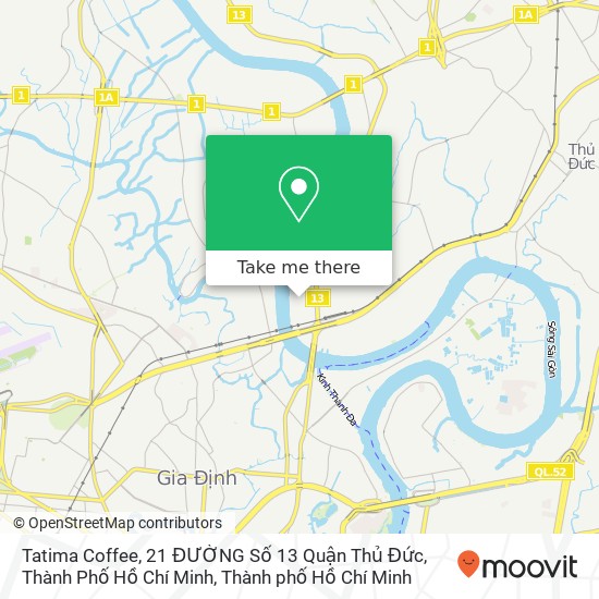 Bản đồ Tatima Coffee, 21 ĐƯỜNG Số 13 Quận Thủ Đức, Thành Phố Hồ Chí Minh