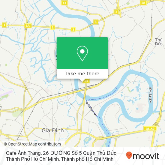 Bản đồ Cafe Ánh Trăng, 26 ĐƯỜNG Số 5 Quận Thủ Đức, Thành Phố Hồ Chí Minh