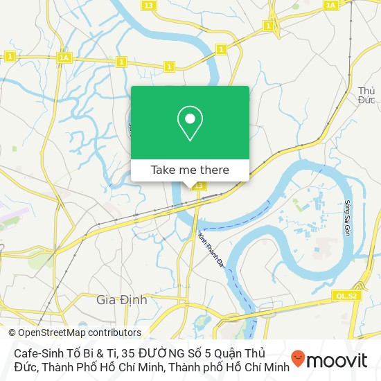 Bản đồ Cafe-Sinh Tố Bi & Ti, 35 ĐƯỜNG Số 5 Quận Thủ Đức, Thành Phố Hồ Chí Minh