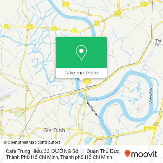 Bản đồ Cafe Trung Hiếu, 33 ĐƯỜNG Số 11 Quận Thủ Đức, Thành Phố Hồ Chí Minh