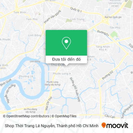 Bản đồ Shop Thời Trang Lê Nguyễn