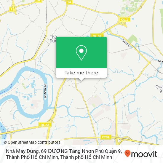 Bản đồ Nhà May Dũng, 69 ĐƯỜNG Tăng Nhơn Phú Quận 9, Thành Phố Hồ Chí Minh