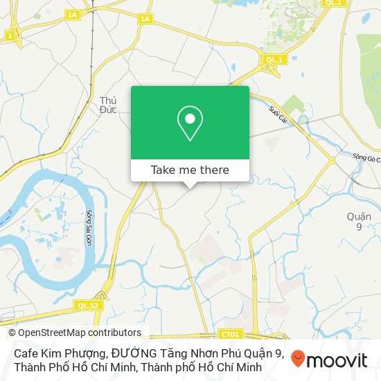 Bản đồ Cafe Kim Phượng, ĐƯỜNG Tăng Nhơn Phú Quận 9, Thành Phố Hồ Chí Minh