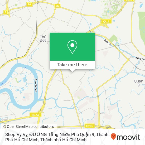 Bản đồ Shop Vy Vy, ĐƯỜNG Tăng Nhơn Phú Quận 9, Thành Phố Hồ Chí Minh