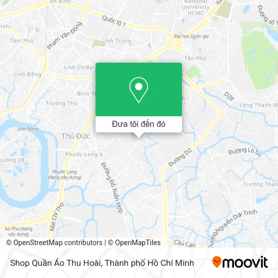 Bản đồ Shop Quần Áo Thu Hoài