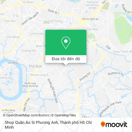 Bản đồ Shop Quần Áo Si Phương Anh