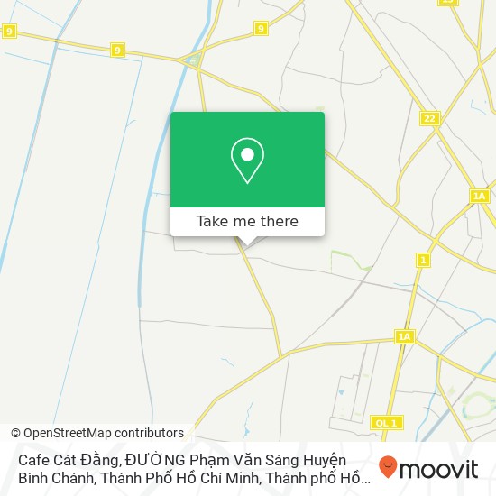 Bản đồ Cafe Cát Đằng, ĐƯỜNG Phạm Văn Sáng Huyện Bình Chánh, Thành Phố Hồ Chí Minh