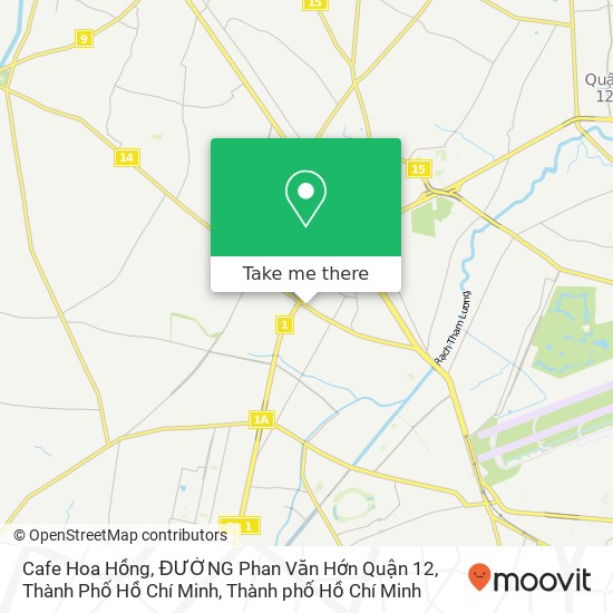 Bản đồ Cafe Hoa Hồng, ĐƯỜNG Phan Văn Hớn Quận 12, Thành Phố Hồ Chí Minh