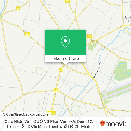Bản đồ Cafe Nhân Văn, ĐƯỜNG Phan Văn Hớn Quận 12, Thành Phố Hồ Chí Minh