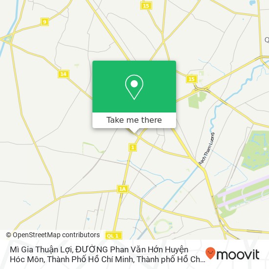 Bản đồ Mì Gia Thuận Lợi, ĐƯỜNG Phan Văn Hớn Huyện Hóc Môn, Thành Phố Hồ Chí Minh