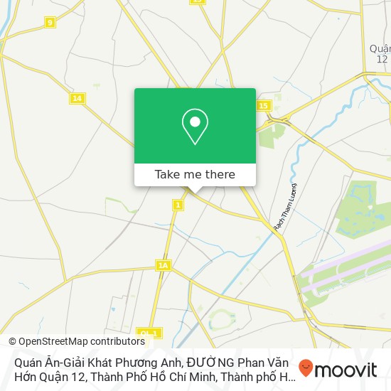 Bản đồ Quán Ăn-Giải Khát Phương Anh, ĐƯỜNG Phan Văn Hớn Quận 12, Thành Phố Hồ Chí Minh
