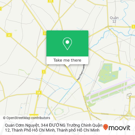 Bản đồ Quán Cơm Nguyệt, 344 ĐƯỜNG Trường Chinh Quận 12, Thành Phố Hồ Chí Minh