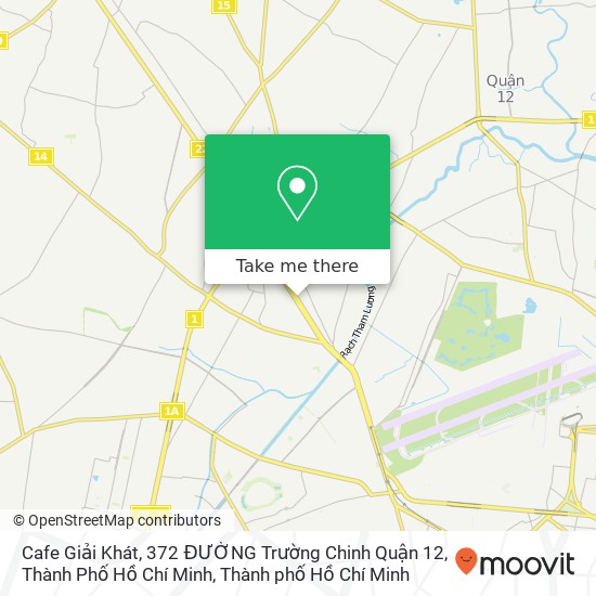 Bản đồ Cafe Giải Khát, 372 ĐƯỜNG Trường Chinh Quận 12, Thành Phố Hồ Chí Minh