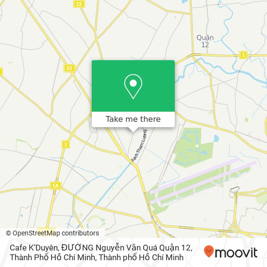 Bản đồ Cafe K'Duyên, ĐƯỜNG Nguyễn Văn Quá Quận 12, Thành Phố Hồ Chí Minh