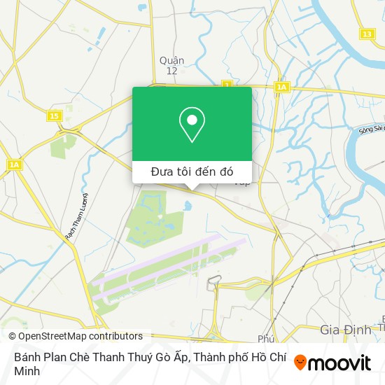 Bản đồ Bánh Plan Chè Thanh Thuý Gò Ấp
