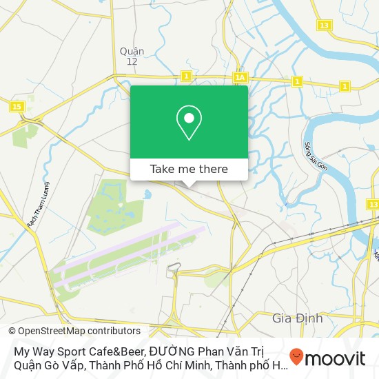 Bản đồ My Way Sport Cafe&Beer, ĐƯỜNG Phan Văn Trị Quận Gò Vấp, Thành Phố Hồ Chí Minh